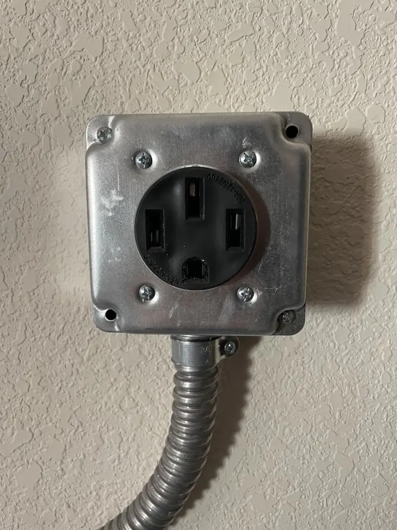 NEMA 14-50 outlet installed for Electrical Panel Upgrade in Isla Vista